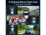 Превью 3-Channel Mirror Dash Camera with 64GB Card — Dash Cam, SUNIVISION