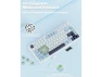 Превью White & Blue Wireless Mechanical Keyboard — Bluetooth Keyboard, AULA
