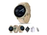 Превью 41mm GPS smartwatch in Lunar Gold with Light Sand Leather Band — Smart Watch, Garmin