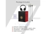 Превью Black Over-Ear Foldable Headphones with LED Light — Wireless Earbuds, TUKO