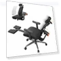 Ergonomic Chair with Footrest, Auto-Following Backrest Headrest, Adaptive Lower Back Support - Black — Desk Chairs, NEWTRAL