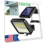 120 LED Solar Outdoor Flood Lights with Remote Control, Motion Sensor, Waterproof — Outdoor Security & Flood Lighting