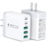 50W 5-Port USB C Wall Charger Fast Charging Block, BOVICAS