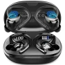 Bluetooth 5.4 Wireless Earbuds with Earhooks, 50H Playtime, ENC Noise Canceling, IP7 Waterproof — Wireless Earbuds, Hupoaf