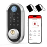 Fingerprint Electronic Deadbolt Door Lock with Keypad and Bluetooth — Smart Lock, SMONET