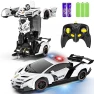 Remote Control Car Transform Toys Robot with Flashing Light, FDJ