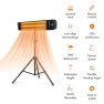 Infrared Patio Heater, 1500W Electric Outdoor Heater with Remote Control, Paraheeter