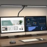LED Desk Lamp with Clamp and Dual Screen Computer Monitor Gooseneck