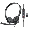 USB Headset with Microphone for PC Laptop, FEABASK
