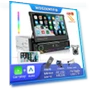 7-inch Retractable Touchscreen GPS Wireless Carplay Android Auto 1Din Car Multimedia Player — Stereo Receivers, Dream Garage