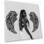 Angel Wings Metal Wall Art with LED Lights — Overhead Lighting