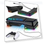 RGB Horizontal Console Stand with 14 Lighting Modes and 4 USB Hubs — Mounts & Stands, FourAll