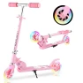 Kids Kick Scooter with LED Light Up Wheels, KORGOL