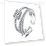 Smart Silver Ring with Rotating Diamond — Smart Rings, Polaris star