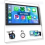 7-inch Touchscreen Car Audio with Wireless CarPlay and Android Auto — Stereo Receivers, Kayomart