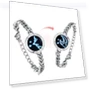 Long Distance Touch Pair Expresses Stainless Steel Smart Vibration Couple Anniversary and Sea Metal Silver Bracelet — Smart Jewelry, SAMURAI STYLE