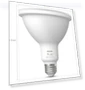 Smart 100W PAR38 LED Bulb - White and Color Ambiance Color-Changing Light — Lighting Solutions, Philips Hue