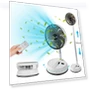 Camping Fan with Auto Head Rotation and Remote Control — Portable Cooling Solutions, JOHO