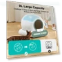Smart Self-Cleaning Cat Litter Box — Waste Bins, Rainbow Rain