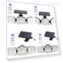 Three-Headed Solar-Powered LED Wall Light with Motion Sensor — Outdoor Security & Flood Lighting, AI Supermarket