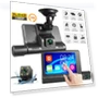 4-inch Car Dash Cam with Triple Lens — Dashboard Cameras, Carsun