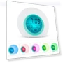 7 Color Round LED Digital Alarm Clock with Touch Control — Clocks, DC-HOME Textile