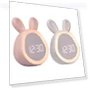 Cute Rabbit Alarm Clock with Night Light — Clocks, DC-HOME Textile