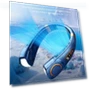 Portable Neck Mini Fan with Digital Display — Portable Cooling Solutions, Chic Interiors