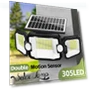 LED Solar Light Outdoor Dual Induction PIR Motion Sensor Waterproof Solar Power Wall Lamp — Outdoor Security & Flood Lighting, AutoSphere
