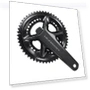 175mm 52x36T Crankset with Power Sensor — , SHIMANO