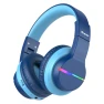 Kids Bluetooth Headphones with LED Lights, iClever