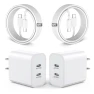 Dual Port Fast Wall Charger with USB C Cable