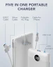 Portable Charger with Built-in Cables and AC Wall Plug — Power Bank, VRURC