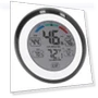 Round Touchscreen Wireless Electronic Temperature Humidity Meter — Home Climate Control, 3CZY
