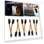 Short Servo Y-Extension Cable — Sleeves, Three Body