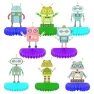 Vibrant Robot Honeycomb Ball Centerpieces & Standing Table Toppers Decorations Set, Jajajuegos