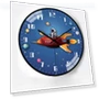 Creative Space Automatic Time Radio Wall Clock — Wall, Window glass film