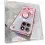 Ring Kickstand TPU Case Gradient Glitter Flower Pattern Phone Cover — Phone Accessories, KADEM