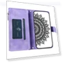 Mandala Flower Imprinted PU Leather Cover Stand with Multiple Card Slots Zipper Pocket Wallet Case — Phone Accessories, Smartwatch 2025