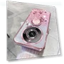 Rhinestone Flower Ring Kickstand Back Cover Glitter Gradient TPU Phone Case — Phone Accessories, Smartwatch 2025