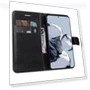 Solid Color Leather Mobile Cover Wallet Stand with Strap — Phone Accessories, Smartwatch 2025