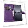 Solid Color Leather Mobile Cover Wallet Stand with Strap — Phone Accessories, Smartwatch 2025