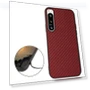 Protective Cover PU Leather Coated TPU Carbon Fiber Texture Back Case — Basic Cases, Smartwatch 2025