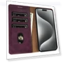 Solid Color Leather Phone Cover with 3 Card Holder — Sleeves, Smartwatch 2025