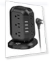 Power Strip Tower with USB Ports — Power Solutions & Surge Protection, AiJoy
