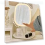 Rotating LED Cosmetic Mirror — Handheld, Moun
