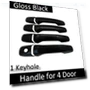 Classic Glossy Black Smart Door Handle Cover — Car Door Entry Guard