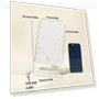 Square Makeup Mirror with LED Lighting — Compact & Travel, Makeup Kits
