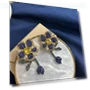 Silver 925 Needle Earrings with Colored Zirconia — Stud, ANENJERY Bijouterie