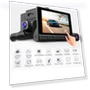 4-inch Touch Screen Dash Cam with 3 Lenses — Dashboard Cameras, Cars Auto Home